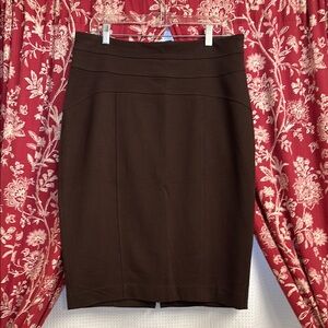 Adrienne Vittadini Dark Brown Pencil Skirt